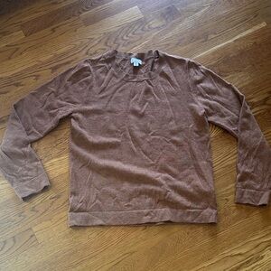 J. Crew brown Teddie Crewneck Sweater M
